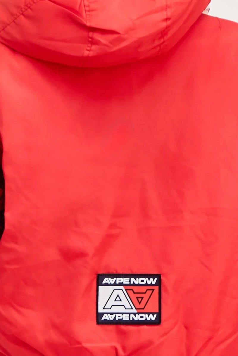 Aape BY *A BATHING APE® جاكيت مبطن مزخرف للنساء، أحمر - Image 5